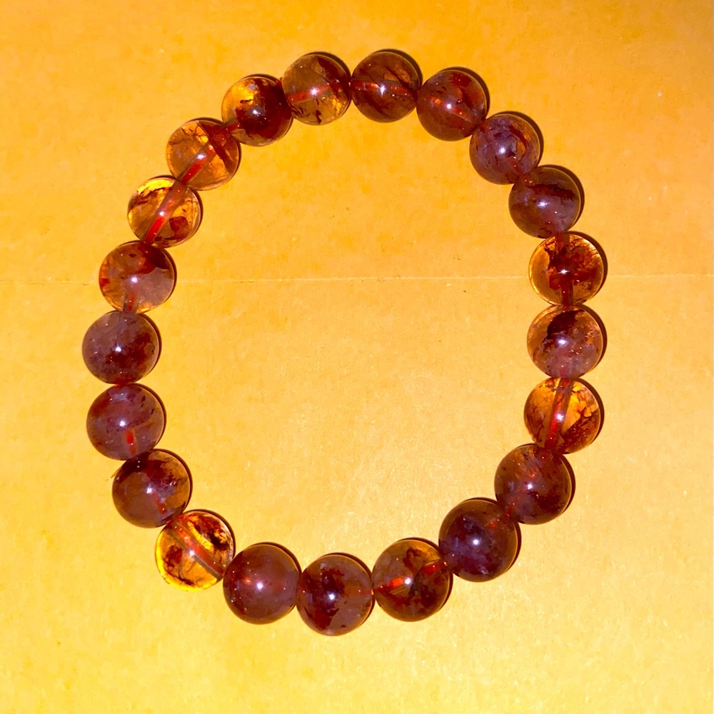 Fire Quartz Crystal Bracelet